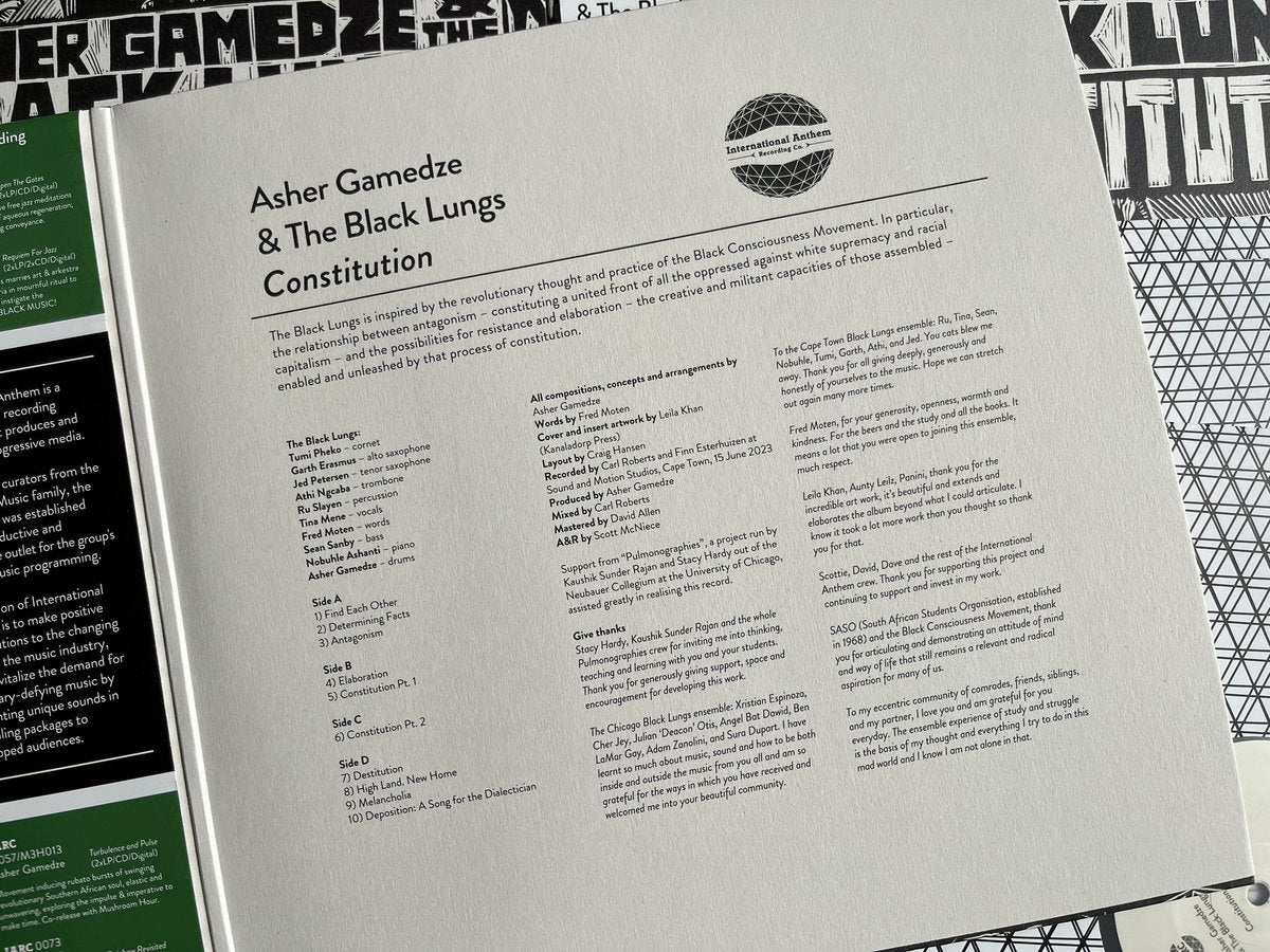 Asher Gamedze & The Black Lungs - Constitution