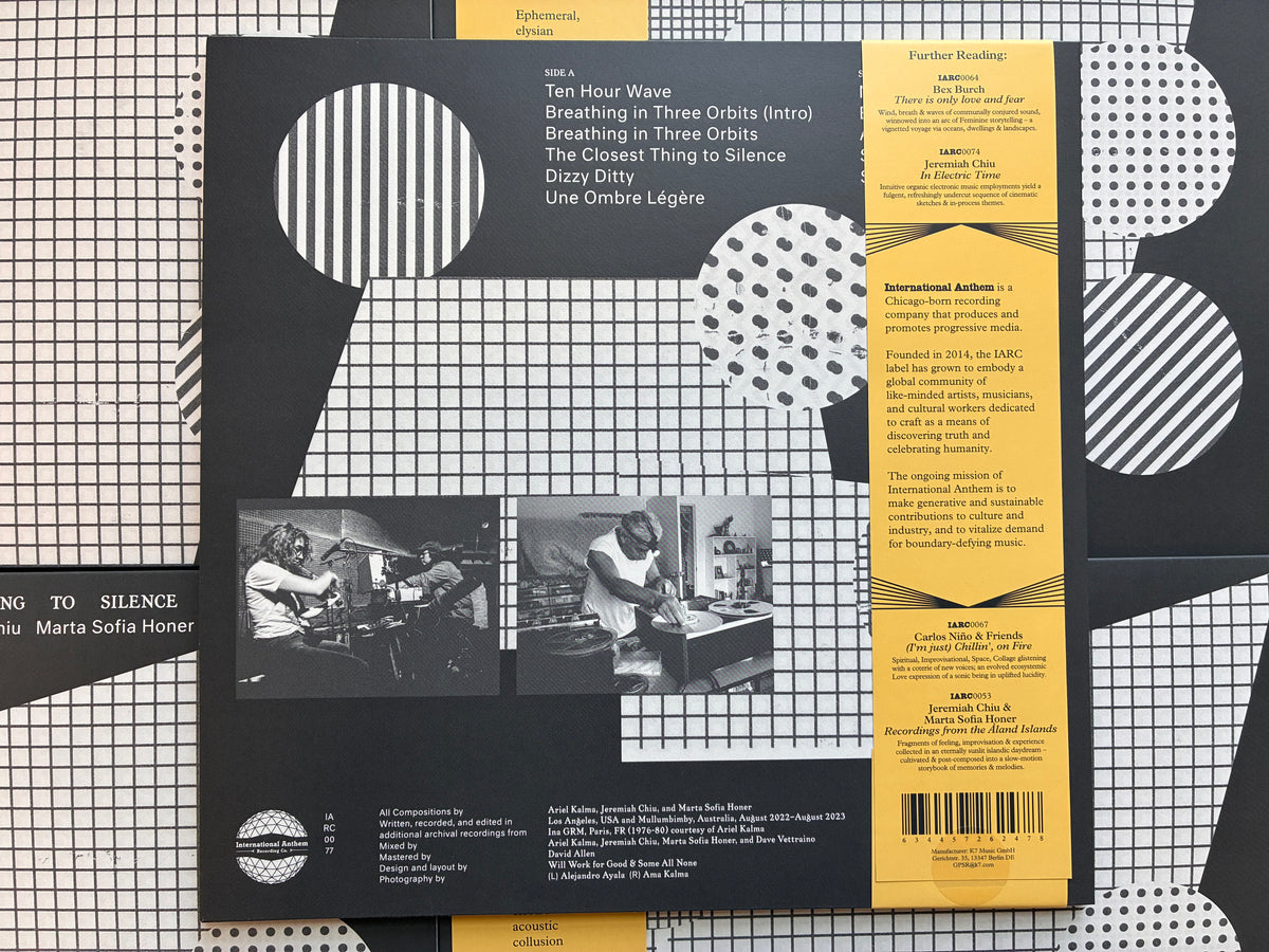 Ariel Kalma, Jeremiah Chiu & Marta Sofia Honer - The Closest Thing to Silence